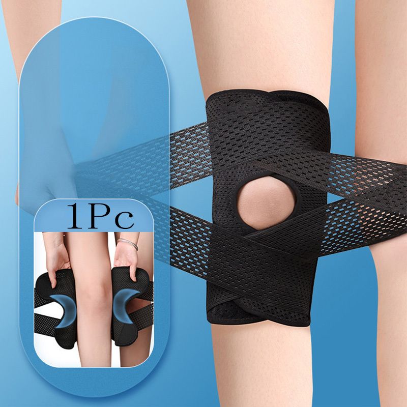 Order A Size Up; 1pc Sports Kneepad; Men And Women Pressurized Elastic Knee Pads; Arthritis Joints Protector; Fitness Gear Volleyball Brace Protector