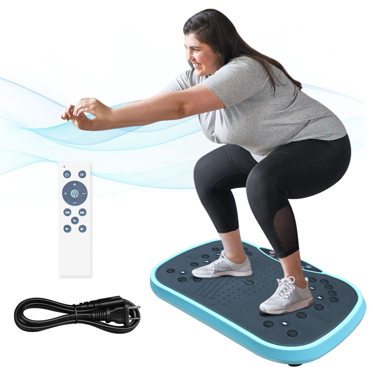 Vibration Plate Exercise Machine - Whole Body Workout Vibration Fitness Platform, Home Training Equipment for Weight Loss & Toning