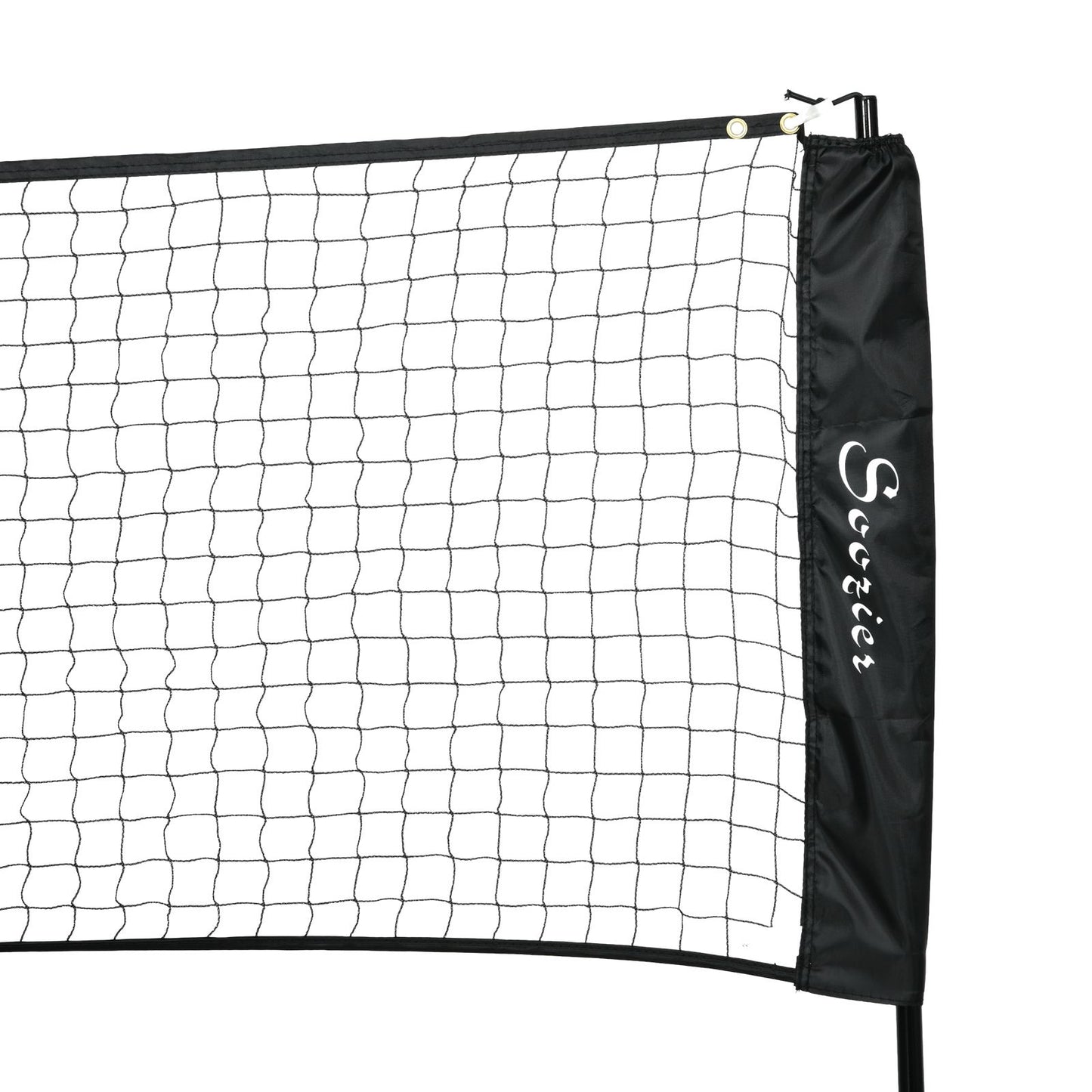 Soozier 17ft Portable All-in-One Badminton Set, Pickleball and Volleyball Net, Height Adjustable Outdoor Sports Set for Backyard Beach Driveway Games