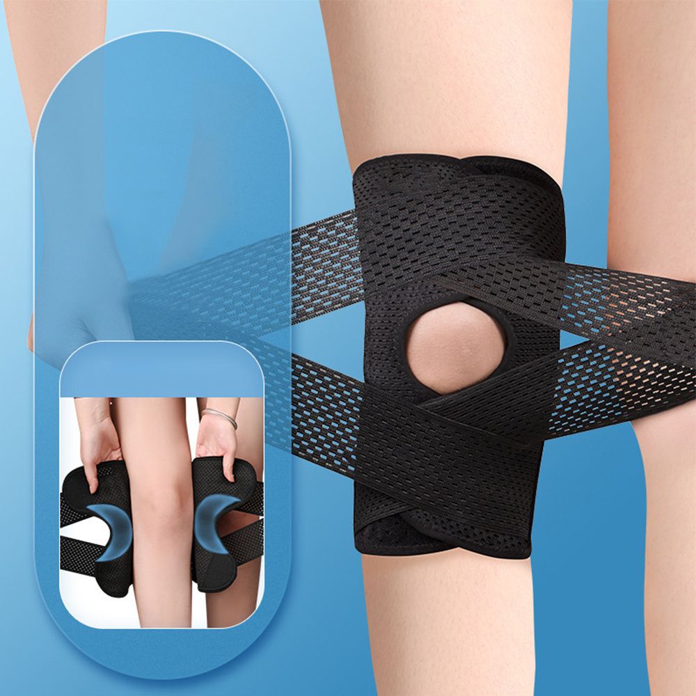 Order A Size Up; 1pc Sports Kneepad; Men And Women Pressurized Elastic Knee Pads; Arthritis Joints Protector; Fitness Gear Volleyball Brace Protector