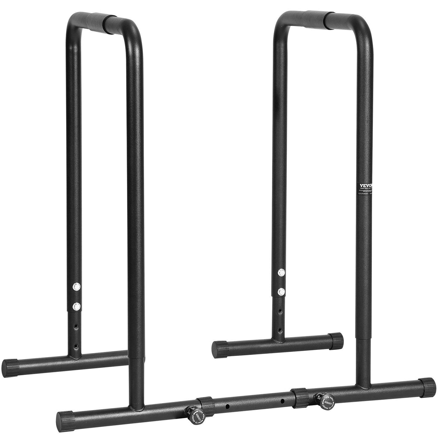 VEVOR Dip Bar, 440 lbs Capacity, Heave Duty Dip Stand Station with Adjustable Height, Fitness Workout Dip Bar Station Stabilizer Parallette Push Up Stand, Parallel Bars for Strength Training Home Gym