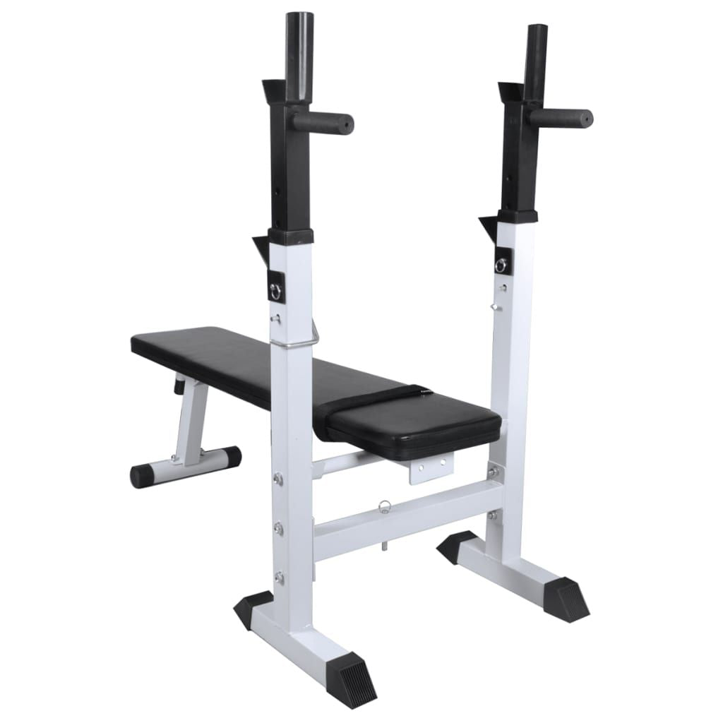 Workout Bench with Weight Rack, Barbell and Dumbbell Set 264.6 lb