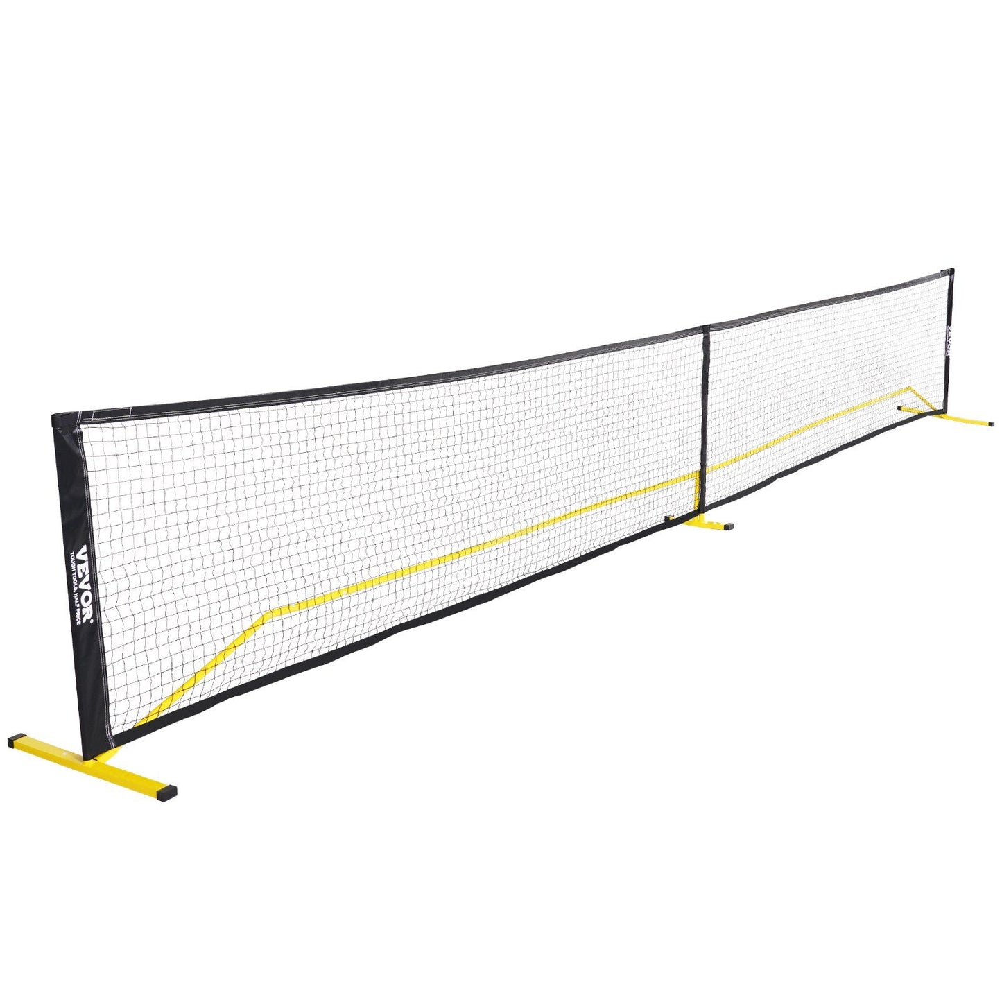 VEVOR Portable Pickleball Net System, 22FT Regulation Size Net, Weather Resistant Steady Metal Frame & Strong PE Net, Outdoor Game Sports Net with Carrying Bag, Easy Setup, Play in Backyard Driveway