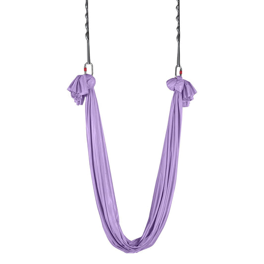 VEVOR Aerial Yoga Hammock & Swing, 4.4 Yards, Yoga Starter Kit with 100gsm Nylon Fabric, Full Rigging Hardware and Easy Set-up Guide, Antigravity Flying for All Levels Fitness Bodybuilding, Purple