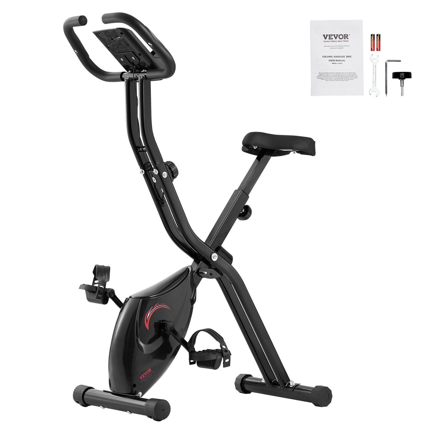 VEVOR Folding Exercise Bike Fitness Stationary Bike Upright Indoor Cycling Bike