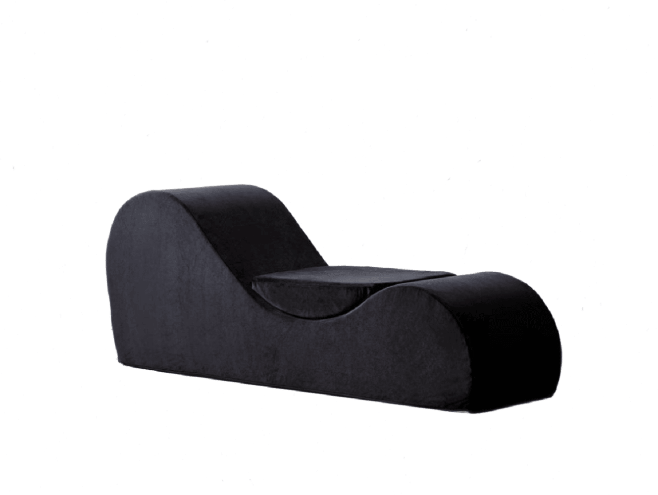 Solace Yoga Chaise Lounge Chair for Stretching, Relaxation & Exercise, Ergonomic Design with Soft Yet Firm High-Density Foam Core, Removable Machine-Washable Cover, Black