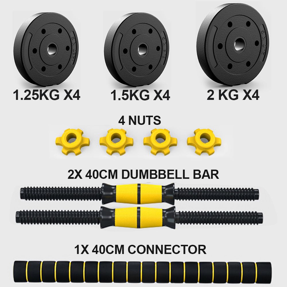 Adjustable Dumbbell Set 44 LBS Barbell Weight Set for Home Gym, 2 in 1 Dumbellsweights Set for Men and Women