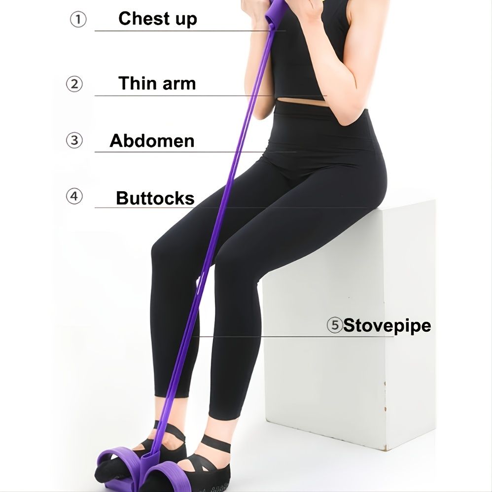 Pedal Puller Resistance Band For Fitness Sit-up Yoga Exercise