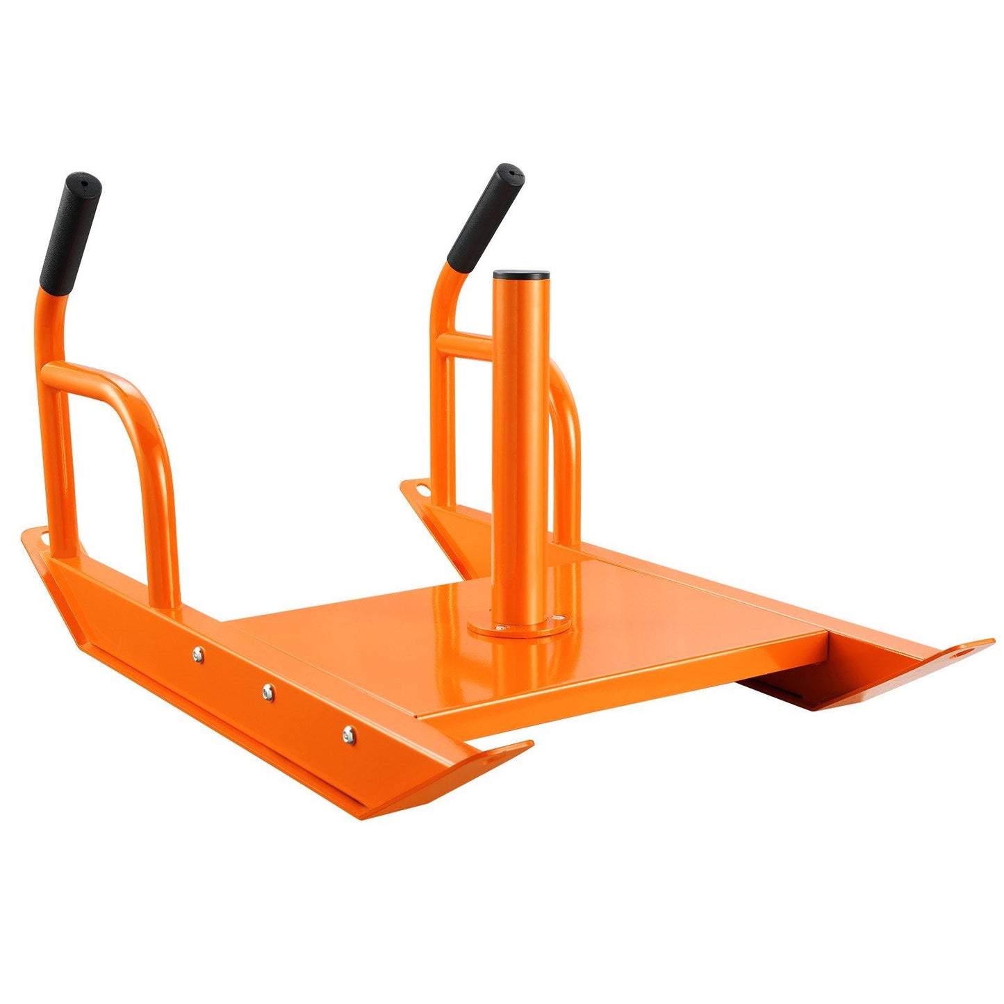 VEVOR Weight Training Pull Sled, Fitness Strength Speed Training Sled with Handle, Steel Power Sled Workout Equipment for Athletic Exercise & Speed Improvement, Suitable for 1"&2" Weight Plate, Orange