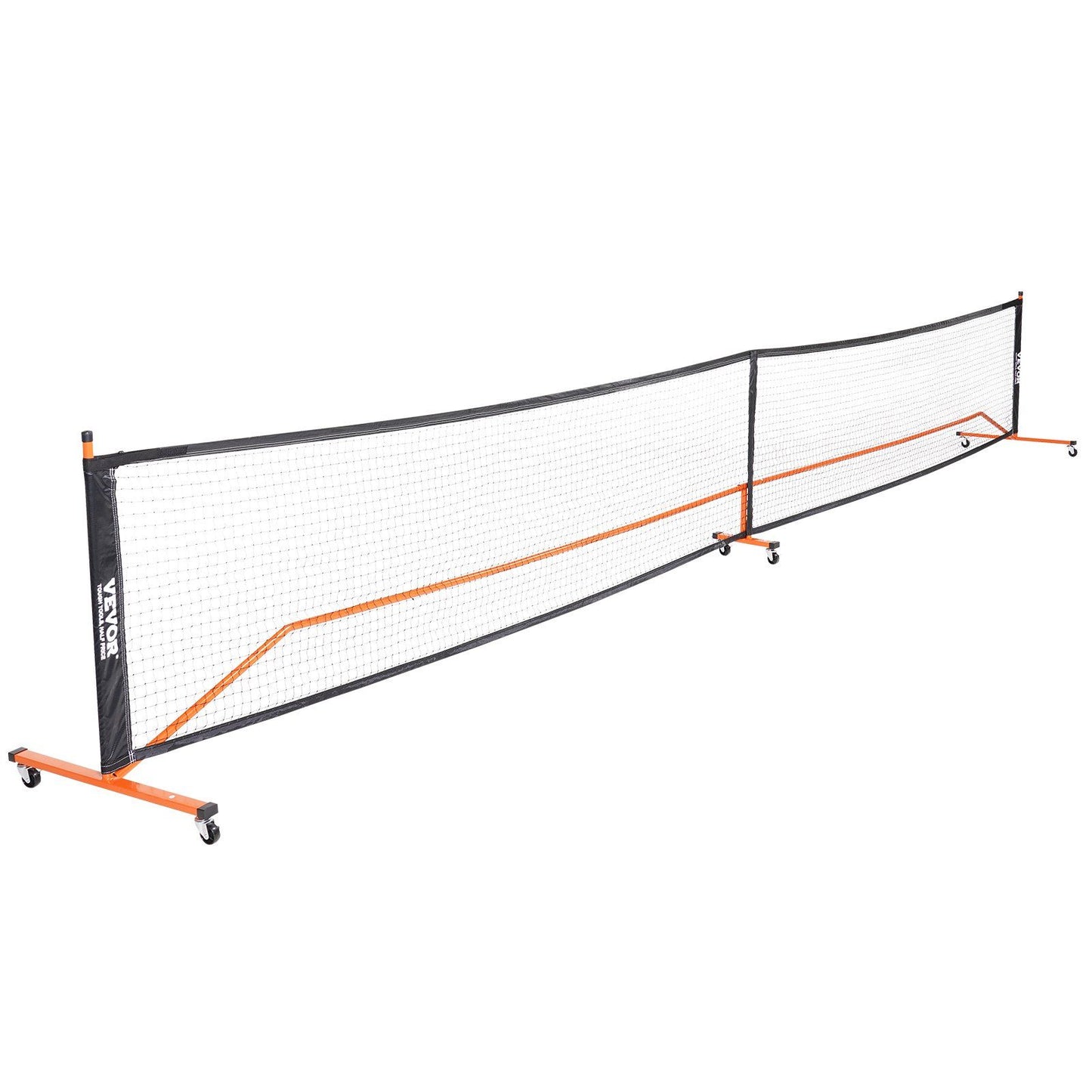 VEVOR Pickleball Net Set, 22FT Regulation Size Portable Pickleball System with Bags, Balls, Paddles, Wheels, and Court Lines, Weather Resistant Metal Frame & PE Net, for Outdoor Backyard Driveway