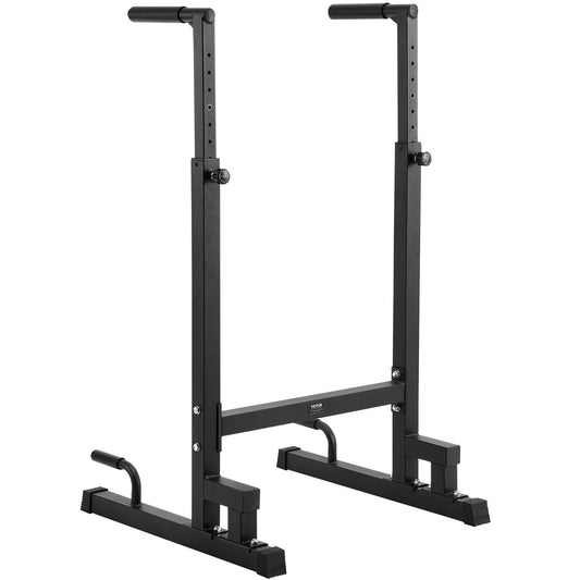 VEVOR Dip Bar, 500 lbs Capacity, Heave Duty Dip Stand Station with Adjustable Height, Fitness Workout Dip Bar Station Stabilizer Parallette Push Up Stand, Parallel Bars for Strength Training Home Gym