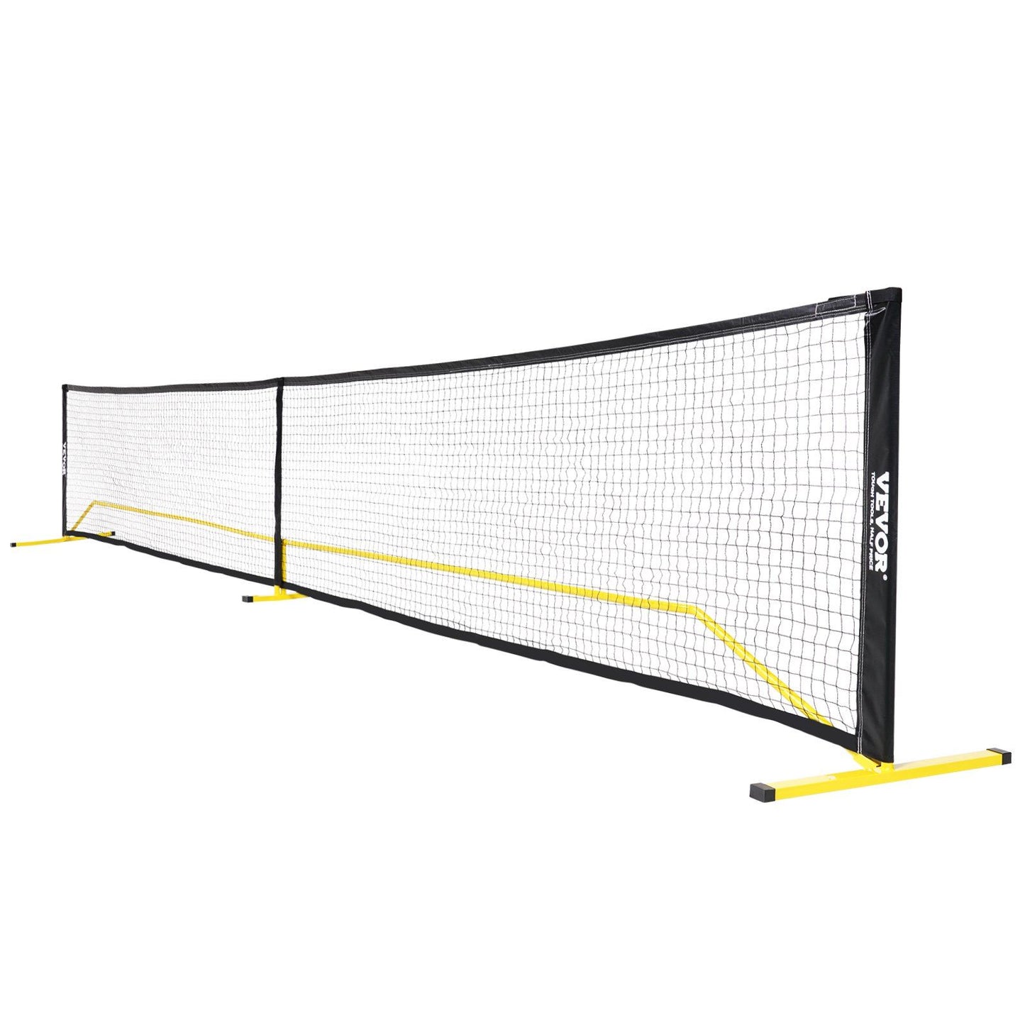 VEVOR Portable Pickleball Net System, 22FT Regulation Size Net, Weather Resistant Steady Metal Frame & Strong PE Net, Outdoor Game Sports Net with Carrying Bag, Easy Setup, Play in Backyard Driveway