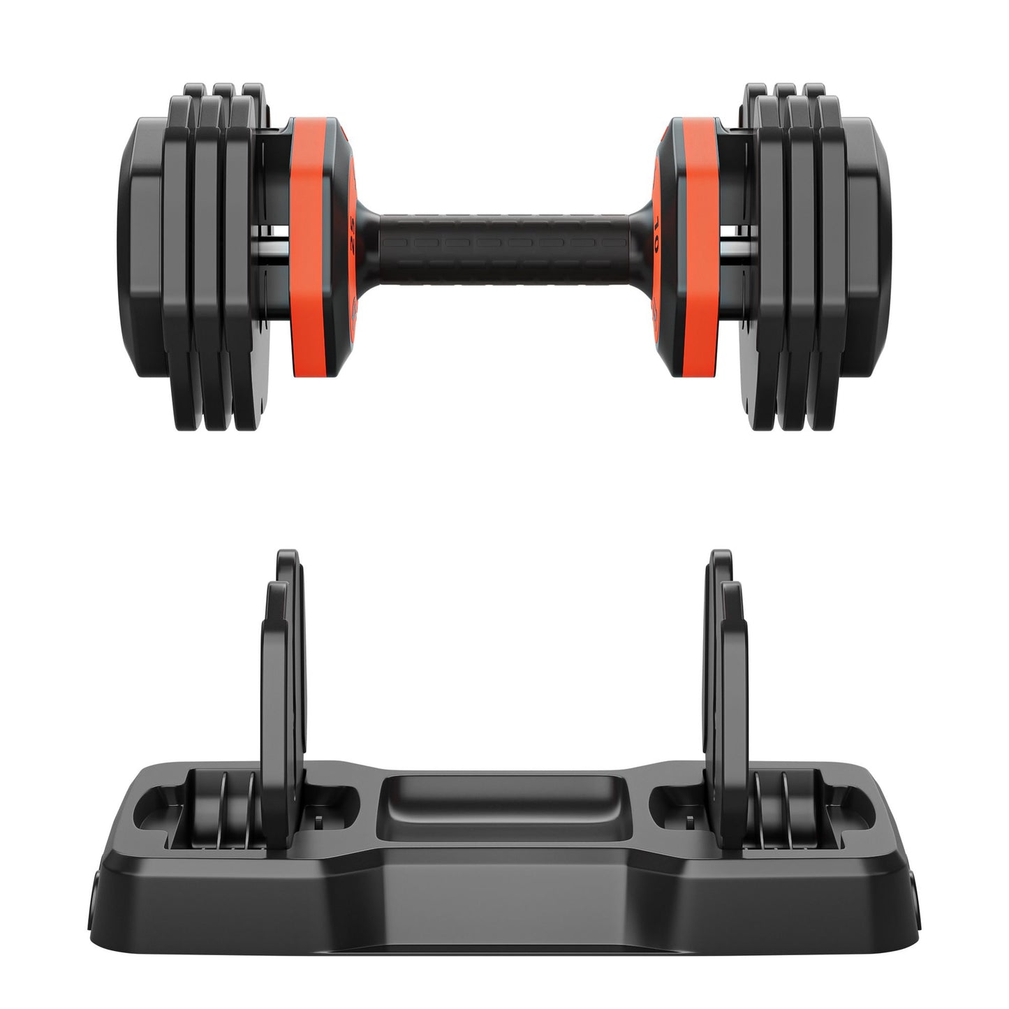 25LB 5 in 1 Single Adjustable Dumbbell Free Dumbbell Weight Adjust with Anti-Slip Metal Handle, Ideal for Full-Body Home Gym Workouts