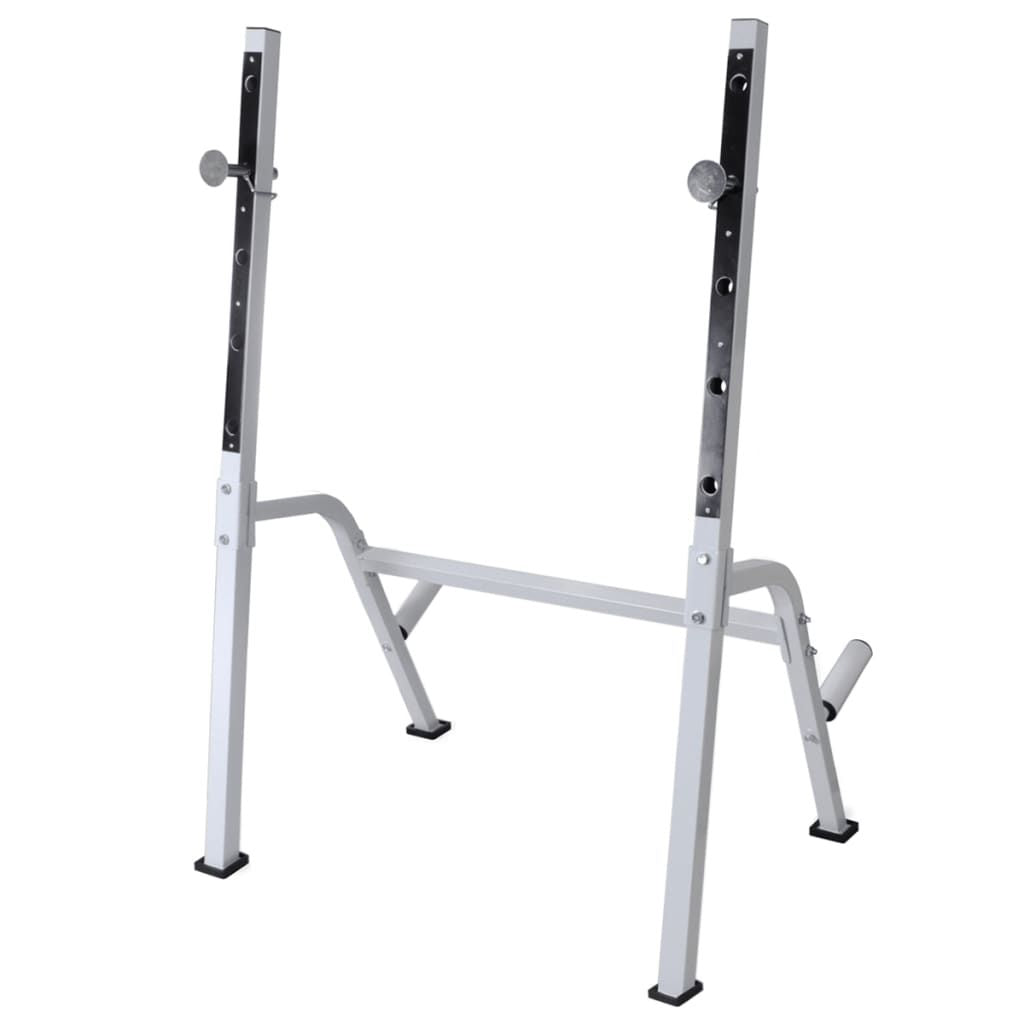 Workout Bench with Weight Rack, Barbell and Dumbbell Set 264.6 lb