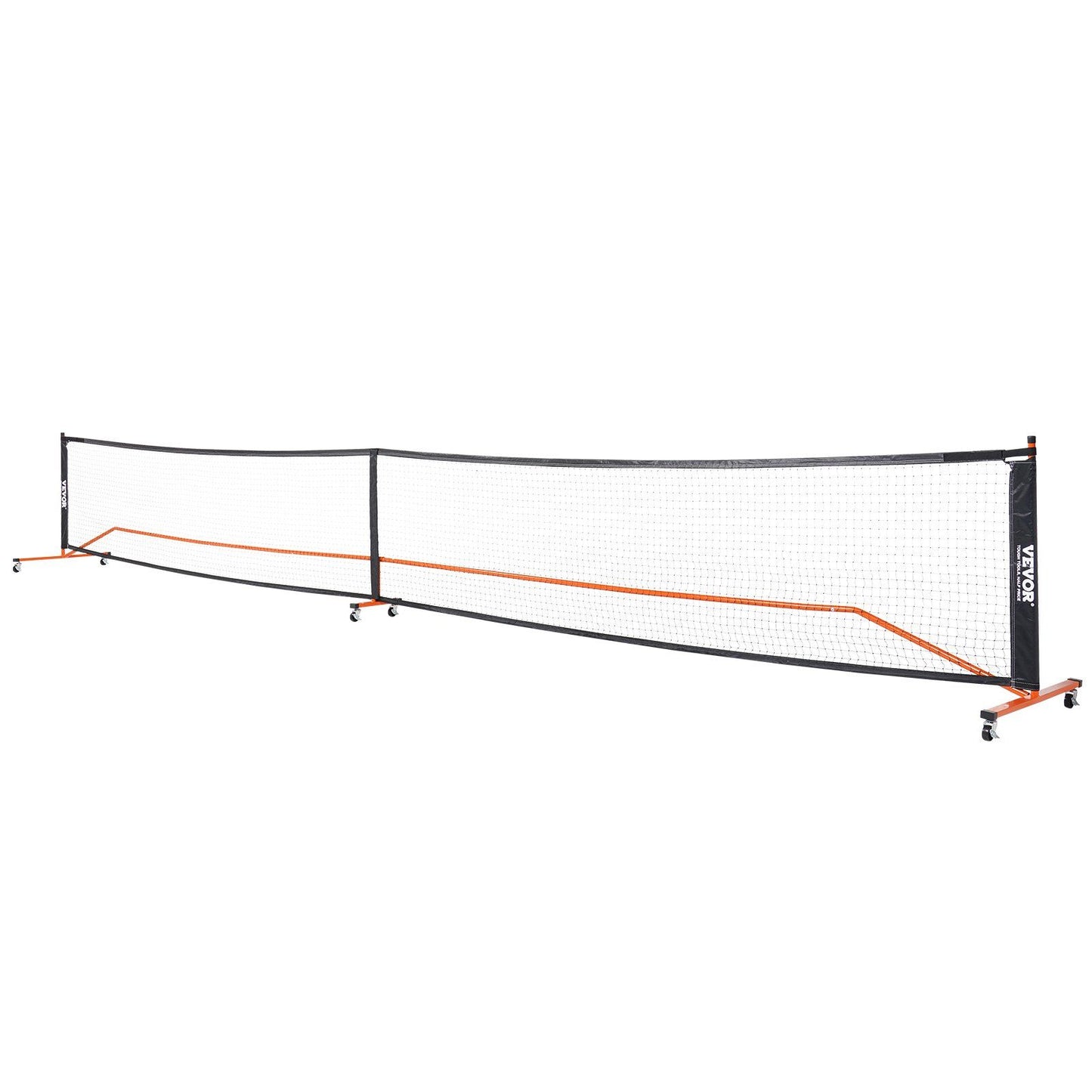 VEVOR Pickleball Net Set, 22FT Regulation Size Portable Pickleball System with Carrying Bag, Balls, and Wheels, Weather Resistant Steady Metal Frame & Strong PE Net, for Outdoor Backyard Driveway