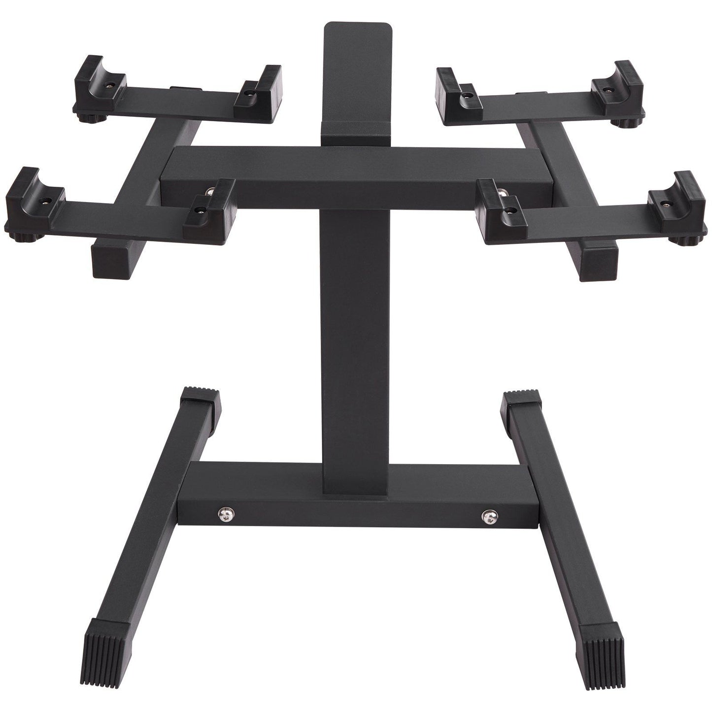 VEVOR Adjustable Dumbbell Stand, Home Fitness Rack and Stand with Media Rack, Safe and Convenient Dumbbell Weight Holder, Compact Dumbbell Storage Rack Perfect for Home Gym Strength Training