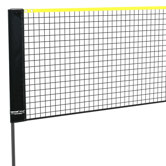 VEVOR Badminton Net, Height Adjustable Volleyball Net, 20ft Wide Foldable Pickleball Net, Portable Tennis Net Set with Poles, Stand, Bag, Rackets, Nylon Shuttlecocks, Kid Backyard Indoor Outdoor Use