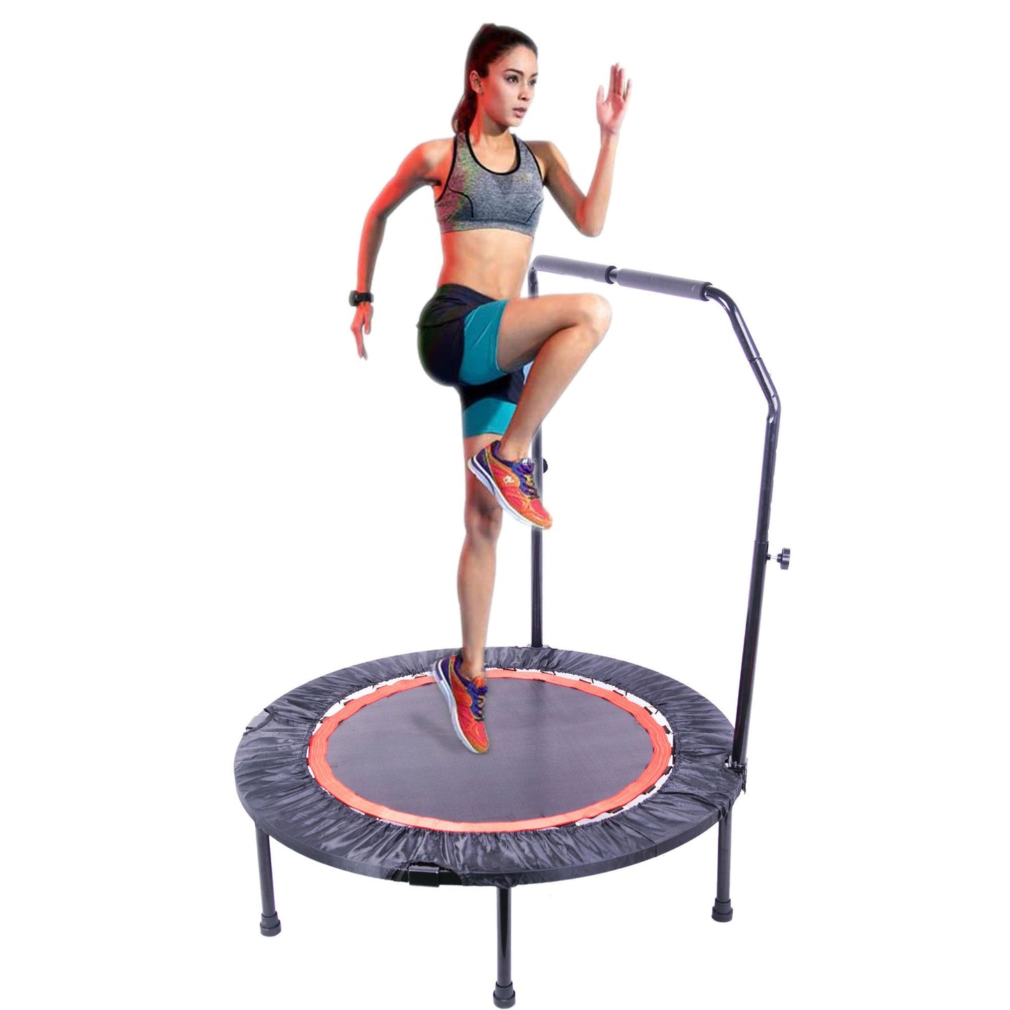 40 Inch Mini Exercise Trampoline for Adults or Kids Indoor Fitness Rebounder Trampoline with Safety Pad Max. Load 300LBS